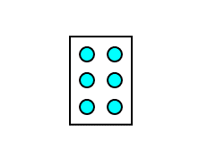 イラスト　点字の１マス。